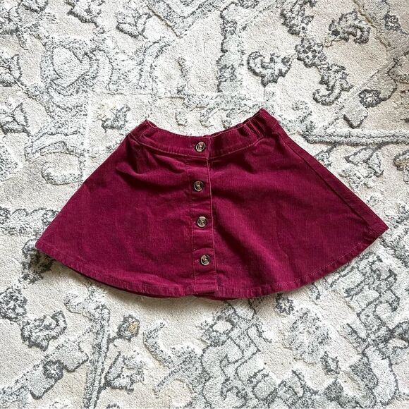 H&M Toddler Corduroy Button Up Skirt With Ajustable Waist Straps - Picture 1 of 4
